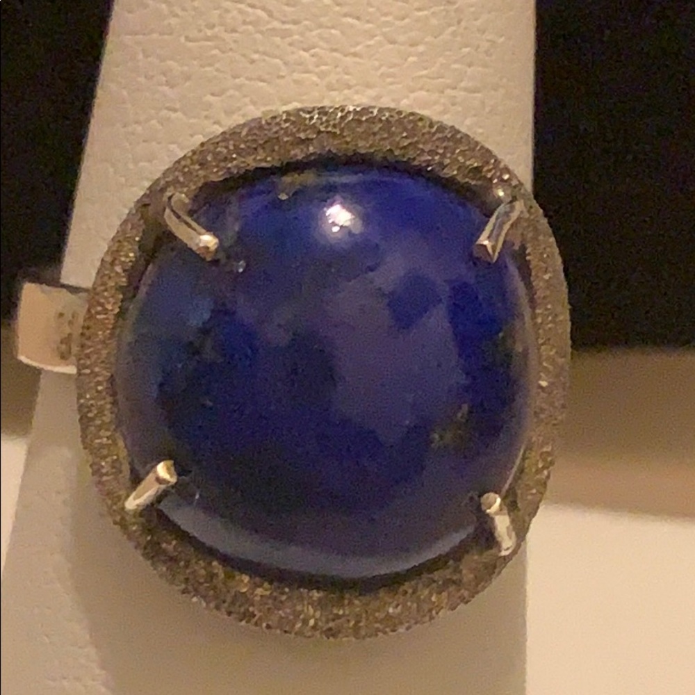 Vintage Lapis ring in sterling silver- - Picture 2 of 8